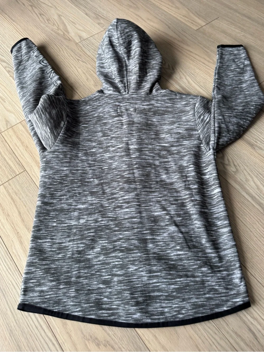 Hurley Kids Gray Heathered Zip Up Hoodie Fleece Jacket